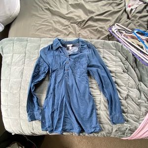 Denim Long Sleeve Isabel Maternity Shirt Size Small